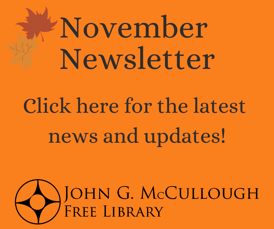 Click here for the November Newsletter of events and updates!