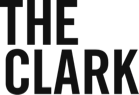 The Clark in black letters on a white background